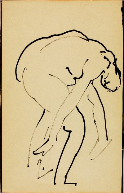 Böjande naken av Alfred H. Maurer