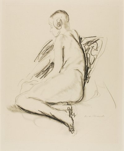 Sittande naken av Alfred H. Maurer