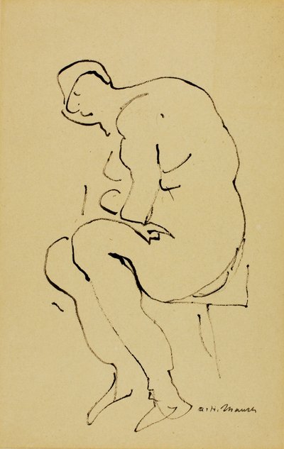Sittande naken av Alfred H. Maurer
