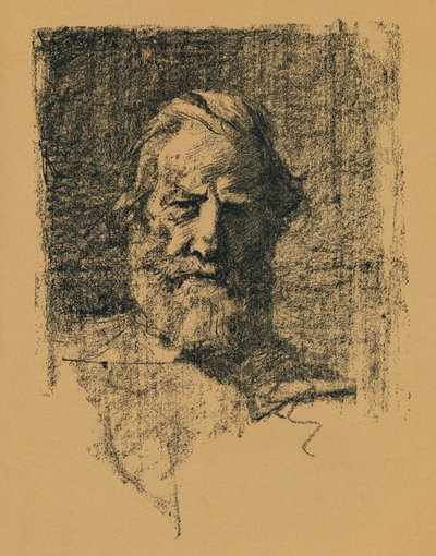 Porträttskiss, c1895, 1896 av Alfred Hartley