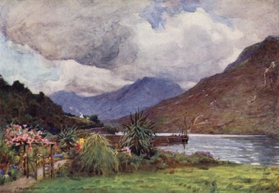 En trädgård i Leenane, Connemara av Alfred Heaton Cooper