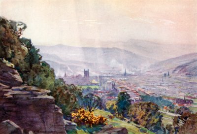 Bath, från Hampton Rocks (färg litho) av Alfred Heaton Cooper
