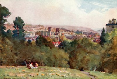 Bristol, från Clifton Observatory (färg litho) av Alfred Heaton Cooper