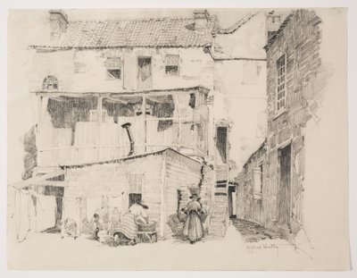Måndag morgon i Charlestown, ca 1877-1922 (blyerts) av Alfred Heber Hutty