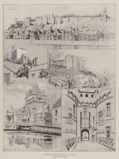 Det pittoreska Frankrike, slott i Touraine av Alfred Hugh Fisher