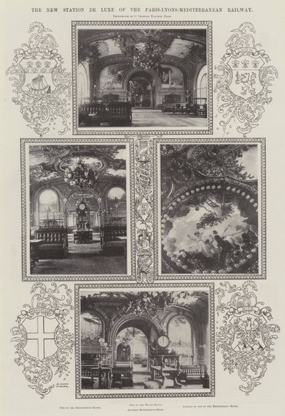 Den nya stationen De Luxe för järnvägen Paris-Lyons-Mediterranean av Alfred Hugh Fisher