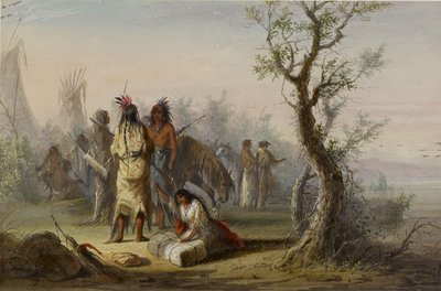 Ett indianläger av Alfred Jacob Miller