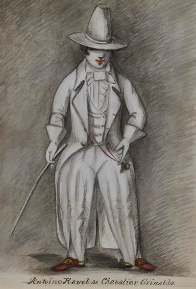 Antoine Ravel som Chevalier Grinaldo av Alfred Jacob Miller