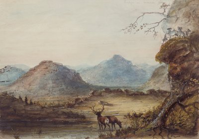 Formations of Rock near the Sweet Water, ca 1837 (akvarell på papper) av Alfred Jacob Miller