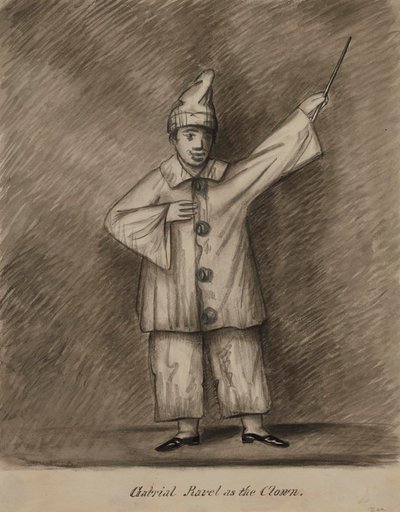 Gabriel Ravel som clown av Alfred Jacob Miller