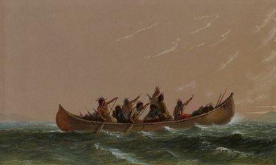 Indisk kanot av Alfred Jacob Miller