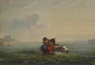 Indiansk kärleksflykt av Alfred Jacob Miller
