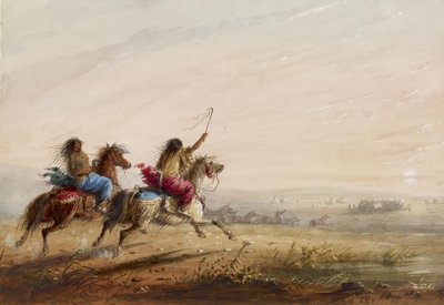 Indianska flickor: kapplöpning av Alfred Jacob Miller