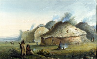 Indiska stugor av Alfred Jacob Miller