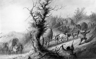 Charetternas landstigning av Alfred Jacob Miller