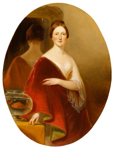 Porträtt av fru Decatur Howard Miller (Eliza Credilla Hare) av Alfred Jacob Miller