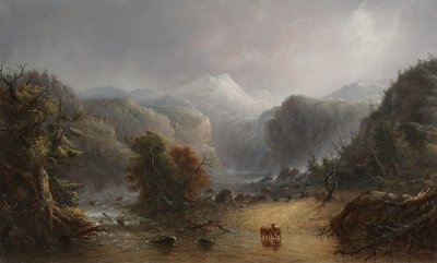 Where the Clouds Love to Rest, c.1850 (olja på panel) av Alfred Jacob Miller
