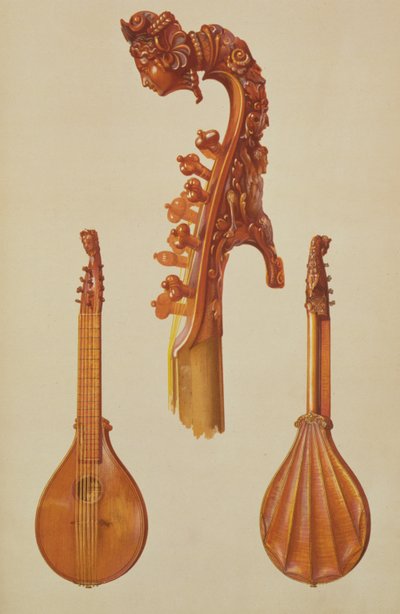 Cittern gjord av Antonio Stradivarius (c.1644-1737) 1700, från 