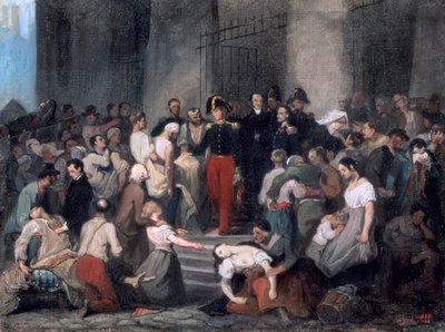 Hertigen av Orleans ..Under koleraepidemin, c1830 av Alfred Johannot