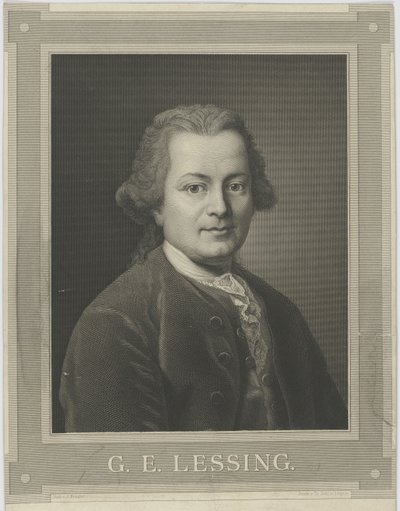 Porträtt av Gotthold Ephraim Lessing 1729-1781, ca. 1840. av Alfred Kraufse