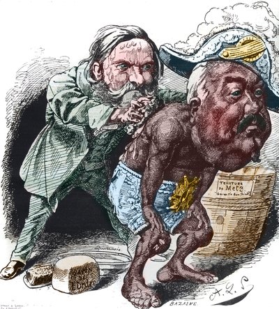 Clement Duvernois (1836-1879), en fransk politiker, försökte städa upp Francois Achille Bazaine (Francois-Achille) av Alfred Le Petit