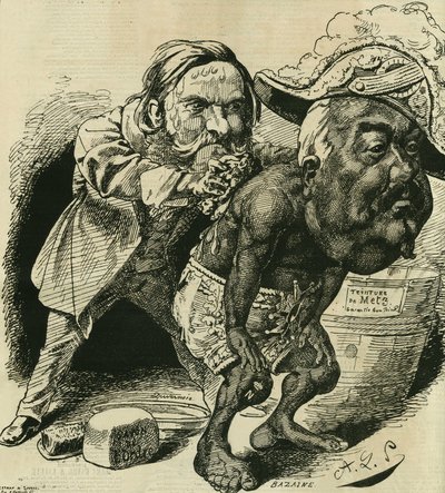 Clement Duvernois (1836-1879), en fransk politiker, försökte städa upp Francois Achille Bazaine (Francois-Achille) av Alfred Le Petit