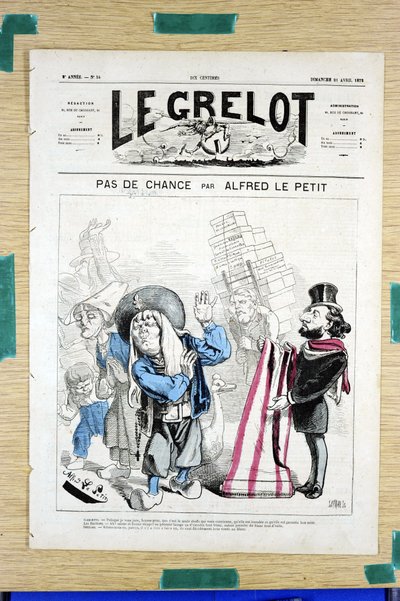 Omslag till "" Le Grelot "", nummer 54, Satirique en Couleurs av Alfred Le Petit