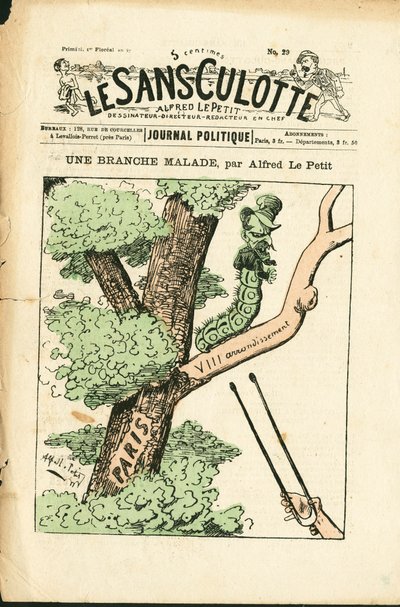 Omslag till ""Le Sans-Panlotte"", nummer 29, Satirical in Color av Alfred Le Petit