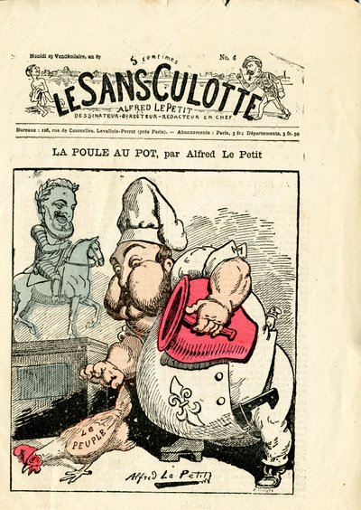 Omslag till ""Le Sans-Panlotte"", nummer 4, Satirical in Colors av Alfred Le Petit