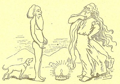 Illustration av Alfred Le Pete (1841-1909) i Gros-Jean och hans botemedel av Alfred Le Petit