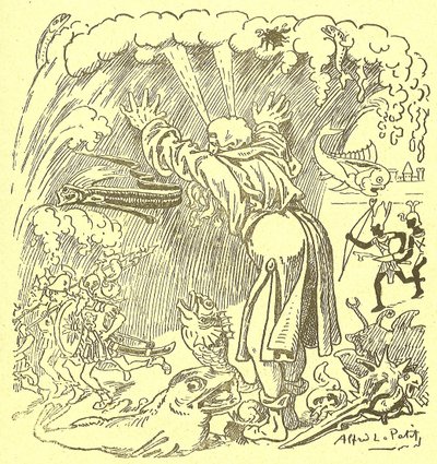 Illustration av Alfred Le Pete (1841-1909) i Gros-Jean et son kur av Alfred Le Petit