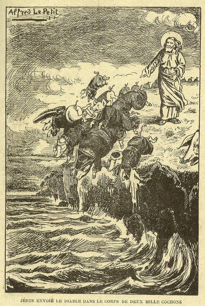 Illustration av Alfred Le Pete (1841-1909) i Gros-Jean et son kur av Alfred Le Petit