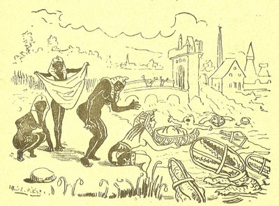 Illustration av Alfred Le Pete (1841-1909) i Gros-Jean et son kur av Alfred Le Petit