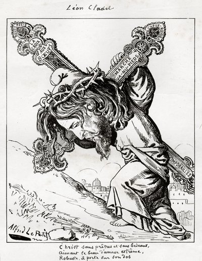 karikatyr av Leon Cladel, ca 1875-80 (gravyr) av Alfred Le Petit