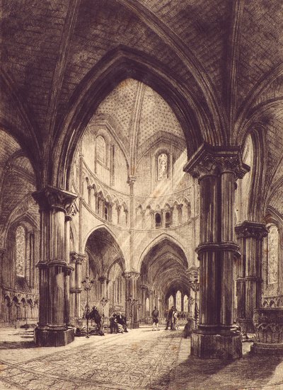 Tempelkyrkans interiör av Alfred-Louis Brunet-Debaines