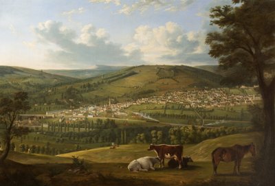 Stroud från nära Rodborough Fort, Gloucestershire av Alfred Newland Smith
