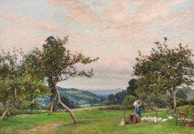 The Duck Pen (akvarell) av Alfred Parsons