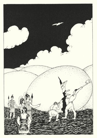 Lucians sanna historia: Halcyons ägg (gravyr) av Alfred Payne Garnett
