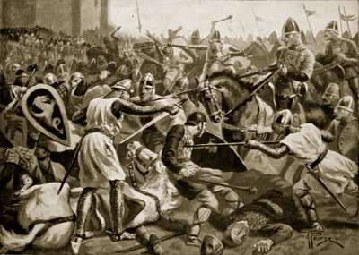 Robert tillfångatagen i Tinchebral, 1106, illustration från 