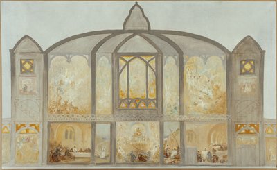 Skiss till kyrkan Saint-Jean de Montmartre, ca 1900 (olja) av Alfred Plauzeau
