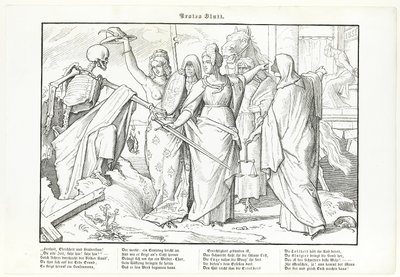 Också en dödsdans, tallrik I av Alfred Rethel