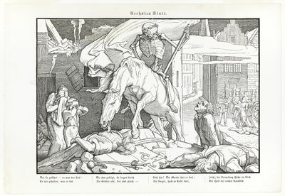 Även en dödsdans, platta VII av Alfred Rethel