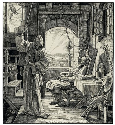 Död som vän, 1851. av Alfred Rethel