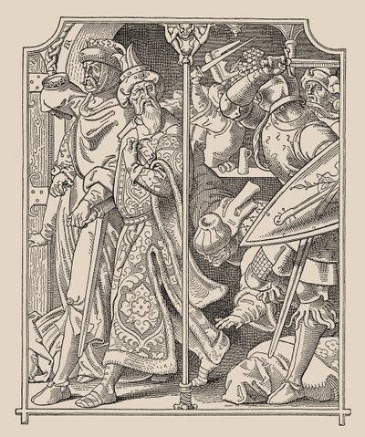 Nibelungen. Etzel och Kriemhild, 1840-1841. av Alfred Rethel