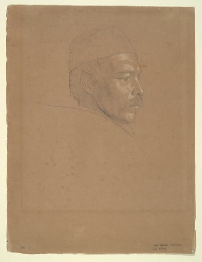 Studie av en man av Alfred Rethel