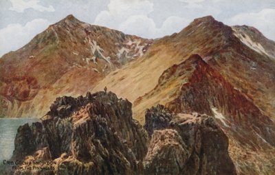 Crib Goch och Snowdon, från Pinnacles av Alfred Robert Quinton