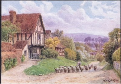 Cropthorne, Nr Evesham, Worcester, från The Cottages and the Village Life of Rural England publicerad av Dent & Sons Limited av Alfred Robert Quinton