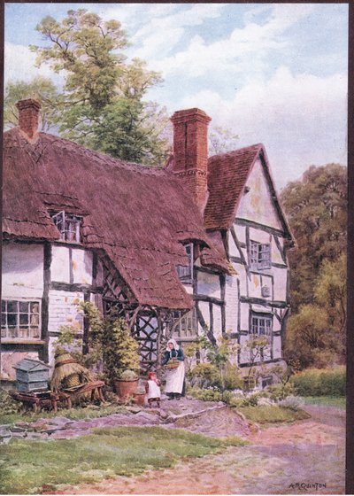 Havington, nr Evesham, Worcester, från The Cottages and the Village Life of Rural England publicerad av Dent & Sons Limited av Alfred Robert Quinton