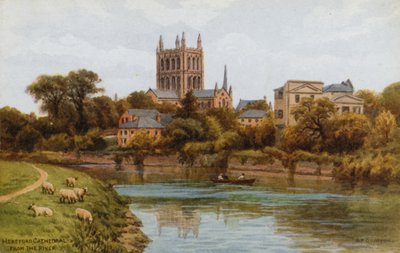 Hereford Cathedral, från floden av Alfred Robert Quinton