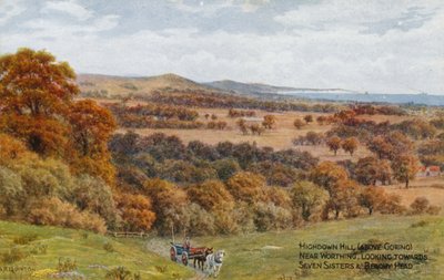 Highdown Hill (ovanför Goring), nära Worthing, med utsikt mot Seven Sisters och Beachy Head av Alfred Robert Quinton
